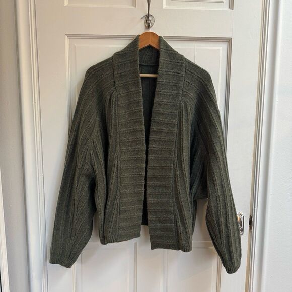 Lululemon Twin Rib Sweater Wrap in Heathered Dark Olive - Picture 5 of 7